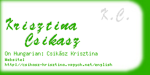 krisztina csikasz business card